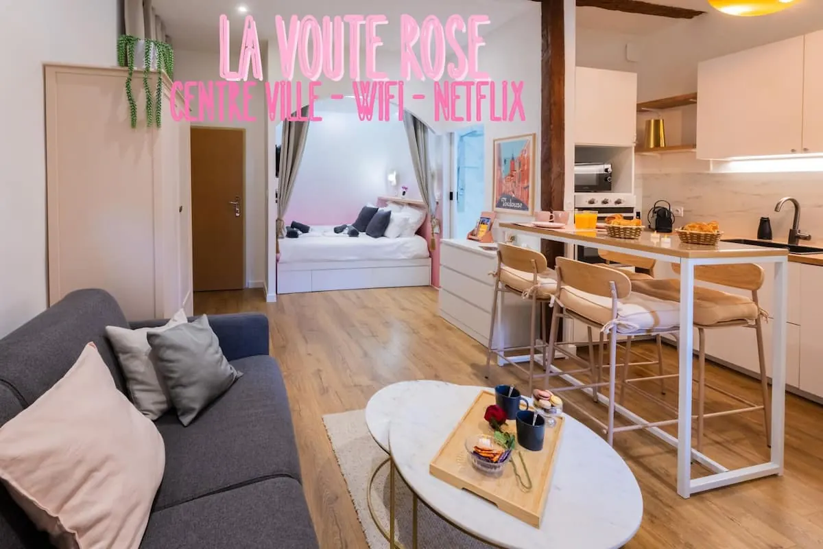 Studio Capitole — La Voûte Rose — logement géré par LC Prestige Conciergerie à Toulouse