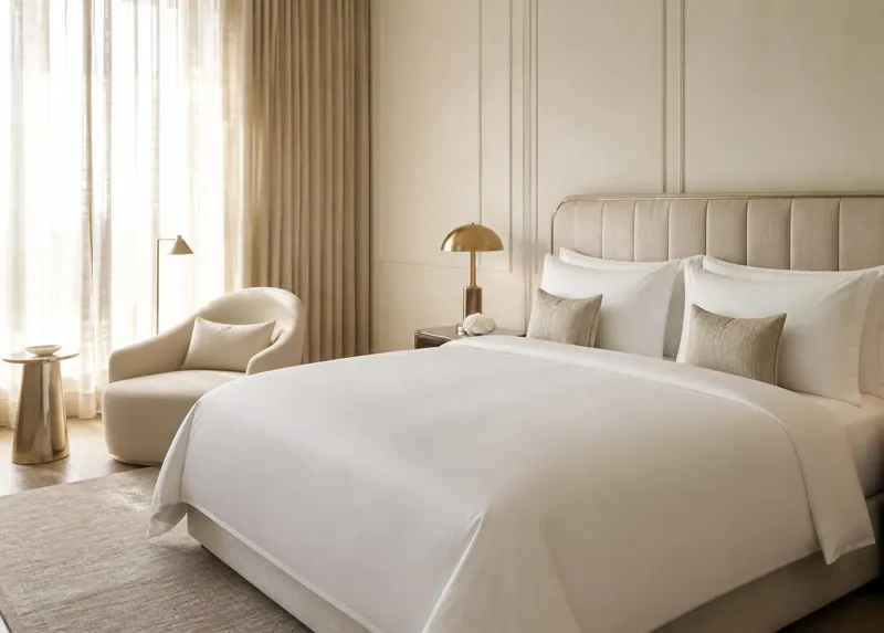 Chambre préparée aux standards hôteliers par LC Prestige Conciergerie