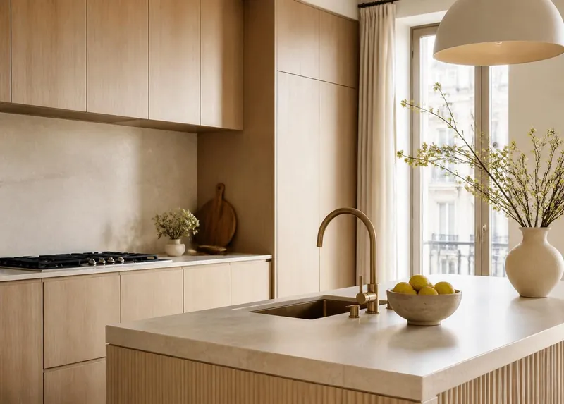 Cuisine équipée d'un logement en location courte durée à Toulouse